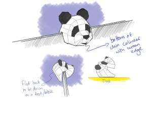 concept drawing of panda