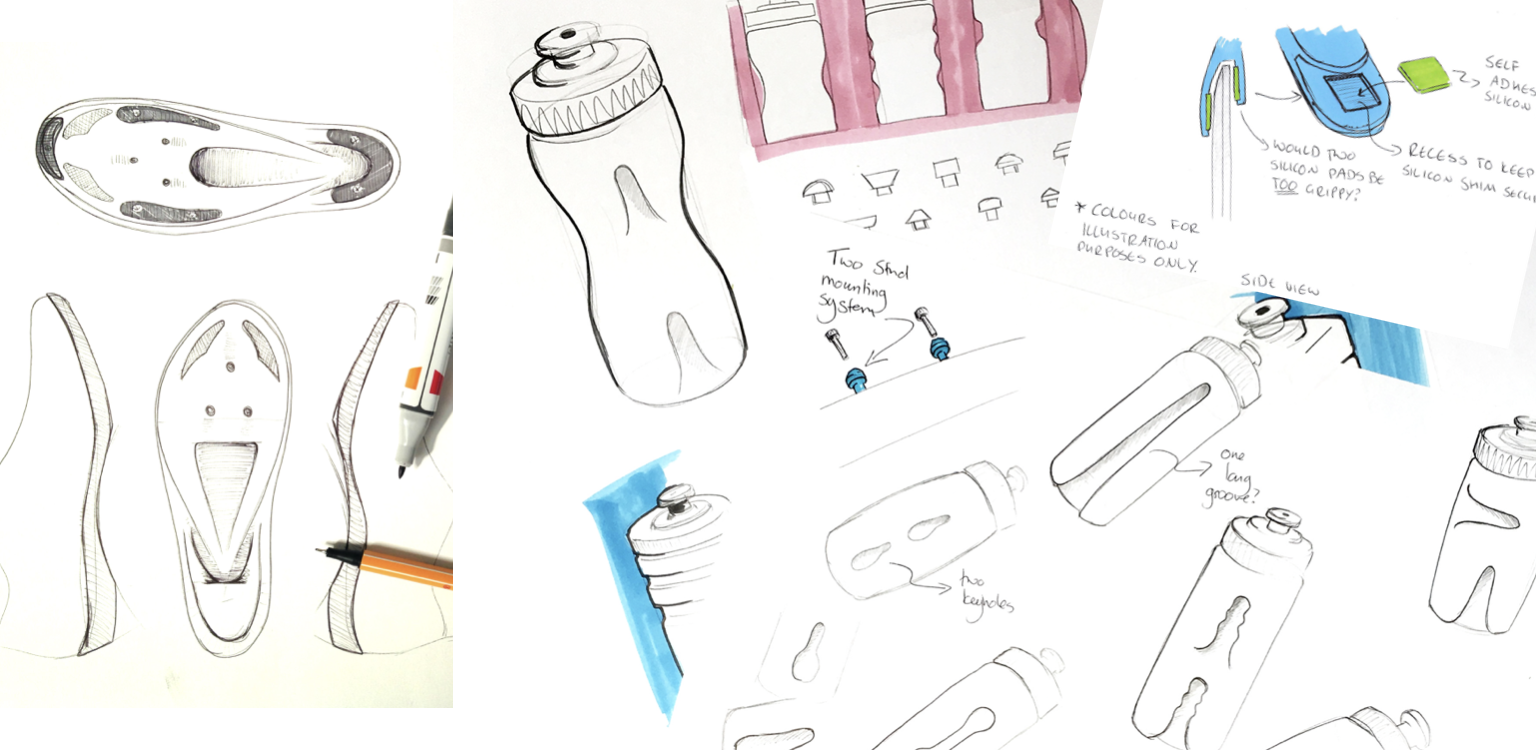 concept sketches water bottle